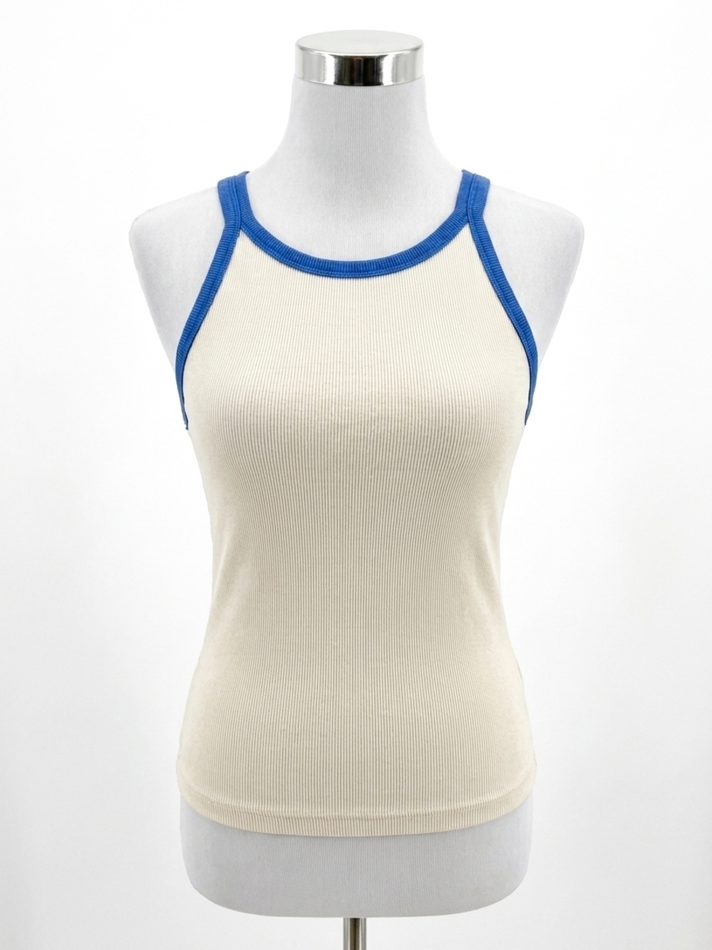 NEW FREE PEOPLE only one ringer tank in ivory combo as mock